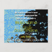 Carte Postale Faire-part Sauver la date- Tourbillons d'arbres (Dos)