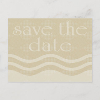 Carte Postale Faire-part sauver la date : vagues à motifs :