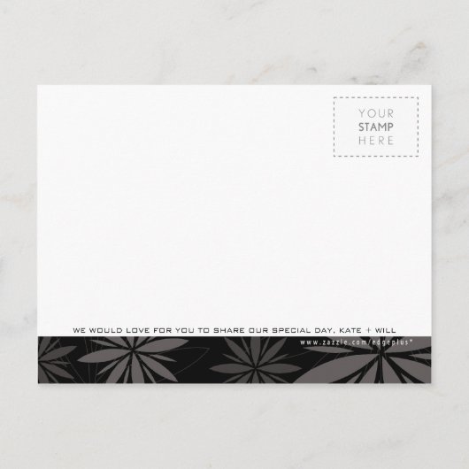 Carte Postale Faire-part SAUVER LA DATE :: vitalité noir (Dos)