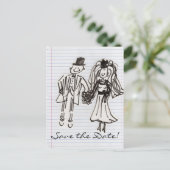 Carte Postale Faire-part Sauvez la date ! (Debout devant)