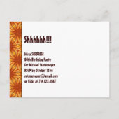 Carte Postale Faire-part Sauvez la Date 70e Anniversaire Surprise Or (Dos)