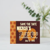 Carte Postale Faire-part Sauvez la Date 70e Anniversaire Surprise Or (Debout devant)