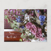 Carte Postale Faire-part Sauvez la Date 75e Fête d'Anniversaire Florale (Devant)