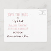 Carte Postale Faire-part Sauvez la date Bicyclette construite pour deux (Dos)