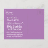 Carte Postale Faire-part Sauvez la Date Bouquet de fleurs personnalisé pour (Dos)