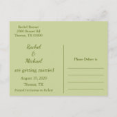 Carte Postale Faire-part Sauvez la date Forêt Rustique (Dos)