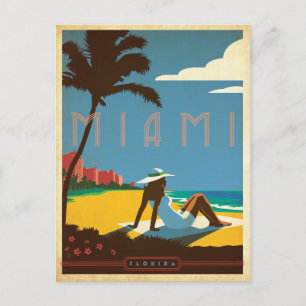 Carte Postale Faire-part Sauvez la date Miami, FL