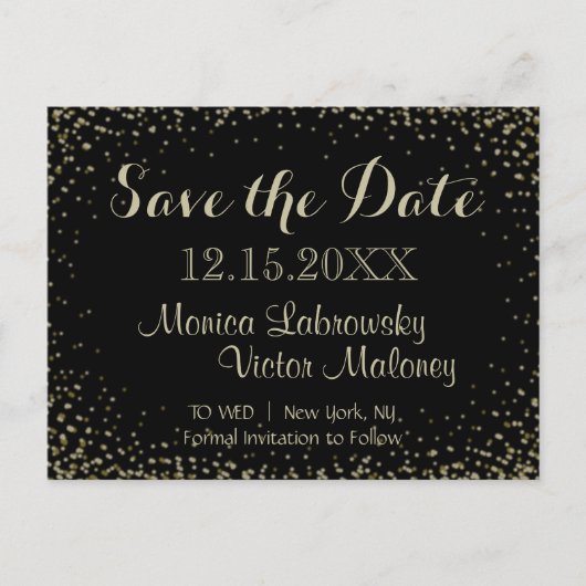 Carte Postale Faire-part Sauvez la date | Nuit étoilée (Devant)