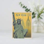 Carte Postale Faire-part Sauvez la date | NYC - Lady Liberty (Debout devant)