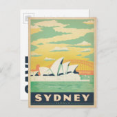 Carte Postale Faire-part Sauvez la date | Sydney, Australie (Devant / Derrière)