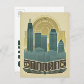 Carte Postale Faire-part Sauvez la date | Tulsa, OK (Devant / Derrière)