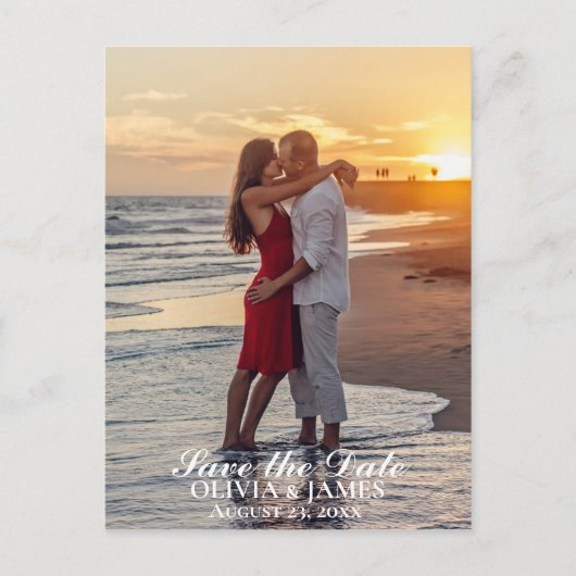 Carte Postale Faire-part Sauvez la photo de mariage de date (Devant)