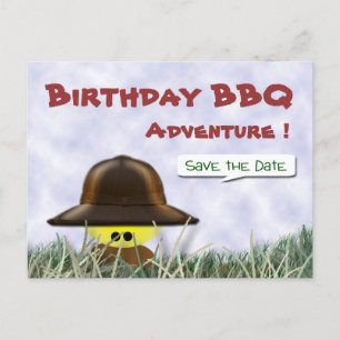 Carte Postale Faire-part Sauvez le BBQ de date