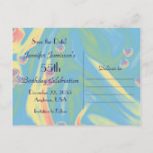 Carte Postale Faire-part Save the Date 55th Birthday Celebration Pastel (Dos)