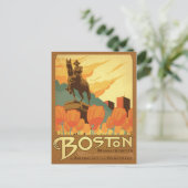 Carte Postale Faire-part Save the date | Boston, MA (Debout devant)