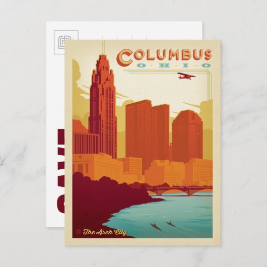 Carte Postale Faire-part Save the date | Columbus, OH (Devant / Derrière)