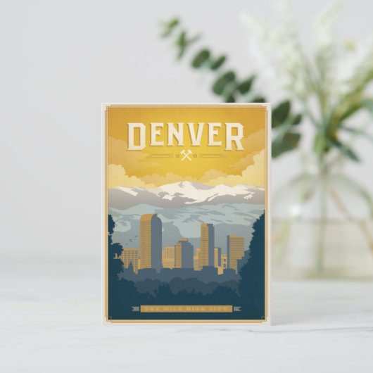 Carte Postale Faire-part Save the date | Denver, CO (Debout devant)