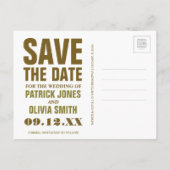 Carte Postale Faire-part Save the date | Detroit, MI (Dos)