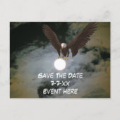 Carte Postale Faire-part Save The Date Eagle Full Moon (Devant)