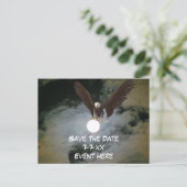 Carte Postale Faire-part Save The Date Eagle Full Moon (Debout devant)