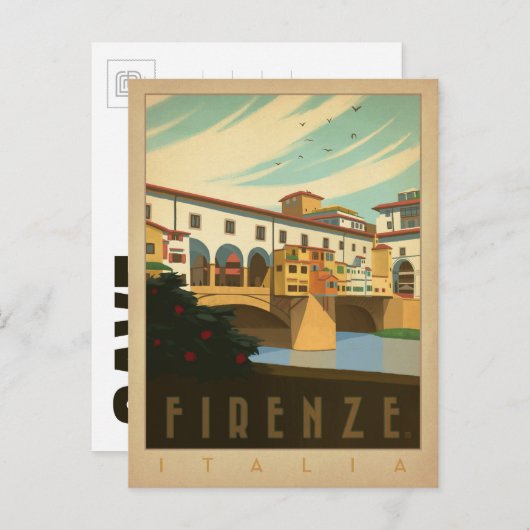 Carte Postale Faire-part Save the date | Firenze, Italie (Devant / Derrière)