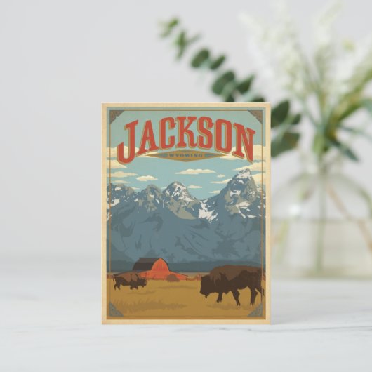 Carte Postale Faire-part Save the date | Jackson, WY (Debout devant)