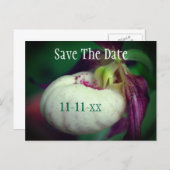 Carte Postale Faire-part Save The Date Lady Slipper Flower Personalized (Devant / Derrière)