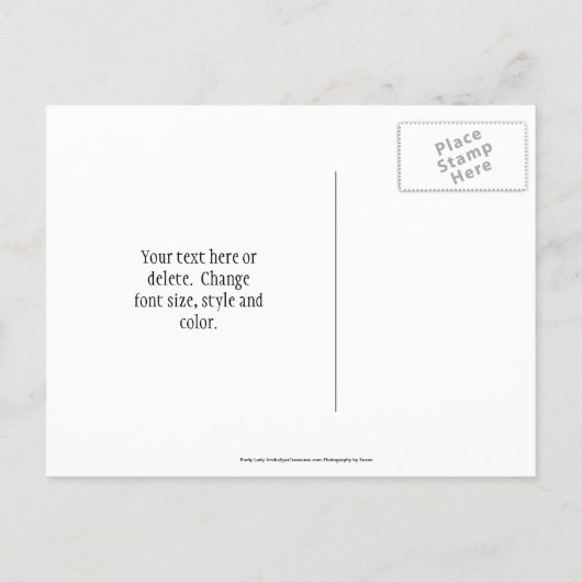 Carte Postale Faire-part Save The Date Lady Slipper Flower Personalized (Dos)