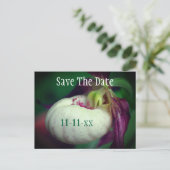 Carte Postale Faire-part Save The Date Lady Slipper Flower Personalized (Debout devant)