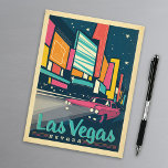 Carte Postale Faire-part Save the date | Las Vegas, NV<br><div class="desc">Anderson Design Group est une société d'illustration et de conception de pointe située à Nashville,  au Tennessee. Founder Joel Anderson Directives Team of talented artists to create original poster art that looks like classic vintage publicité prints from the 1920s to the 1960s.</div>