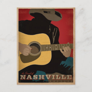 Carte Postale Faire-part Save the date Le son de Nashville
