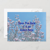 Carte Postale Faire-part Save The Date Magnolia Flower Blossoms  (Devant / Derrière)