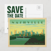 Carte Postale Faire-part Save the date | Nashville, TN - Skyline (Devant / Derrière)