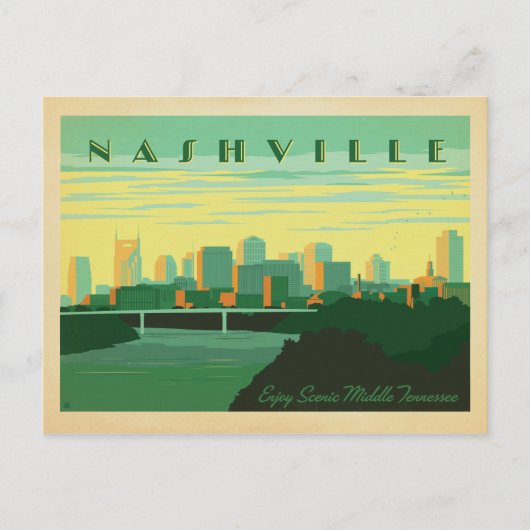 Carte Postale Faire-part Save the date | Nashville, TN - Skyline (Devant)
