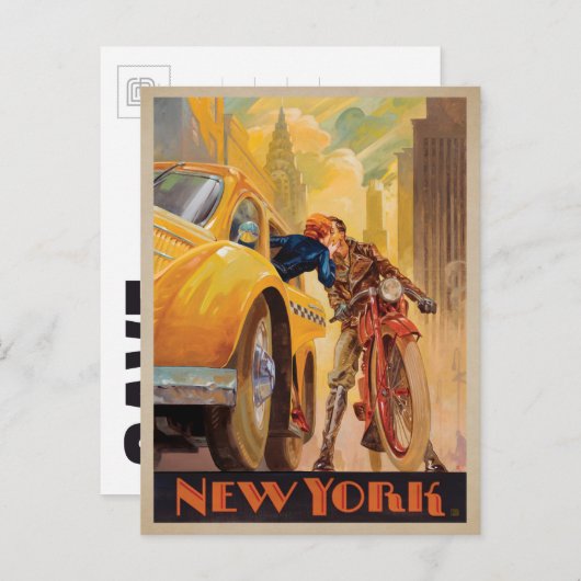 Carte Postale Faire-part Save the date | New York Minute (Devant / Derrière)