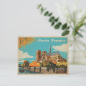 Carte Postale Faire-part Save the date | Paris, France (Debout devant)