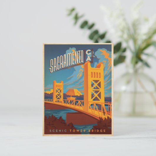 Carte Postale Faire-part Save the date | Sacramento, Californie (Debout devant)