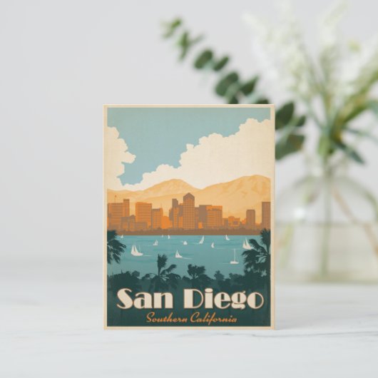 Carte Postale Faire-part Save the date | San Diego, CA (Debout devant)