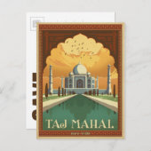 Carte Postale Faire-part Save the date | Taj Mahal, Inde (Devant / Derrière)
