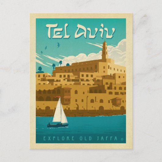 Carte Postale Faire-part Save the date | Tel Aviv, Israël (Devant)