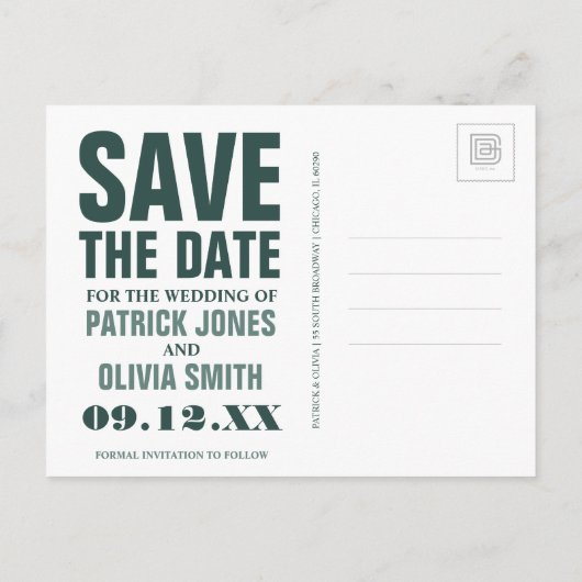Carte Postale Faire-part Save the date | Tulsa, OK (Dos)
