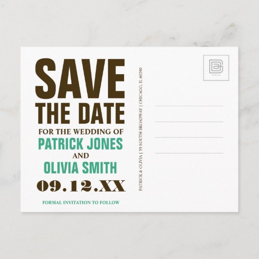 Carte Postale Faire-part Save the date | Tulsa, OK - Capital pétrolier (Dos)