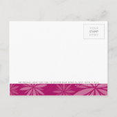 Carte Postale Faire-part SAVE THE DATE :: vitalité fuschia (Dos)