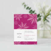 Carte Postale Faire-part SAVE THE DATE :: vitalité fuschia (Debout devant)