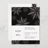 Carte Postale Faire-part SAVE THE DATE :: vitalité noire (Devant / Derrière)