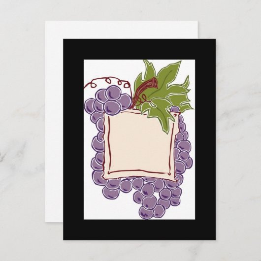 Carte Postale Faire-part Save The Date Wine Label (Devant / Derrière)