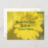 Carte Postale Faire-part Save The Date Yellow Daffodil Flower (Devant / Derrière)