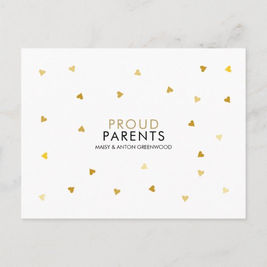 Carte Postale Faire-part Scénario Photo Bébé Amour Chic Moderne Naissance (Dos)