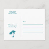 Carte Postale Faire-part Scène de plage, enregistrez la date (Dos)