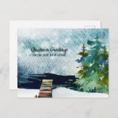 Carte Postale Faire-part Scène d'hiver Salutations de Noël de New Home (Devant / Derrière)